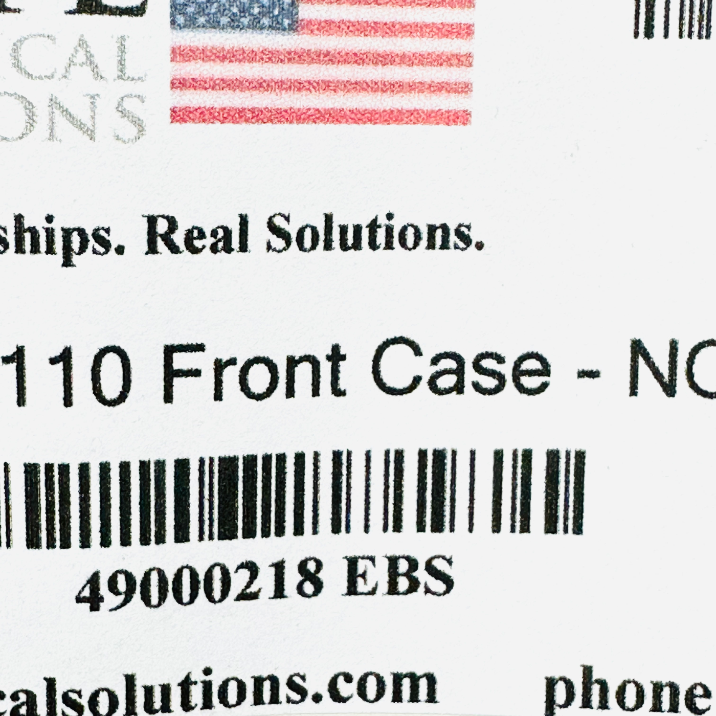 ELITE / BD / CAREFUSION 49000218 Syringe Module Front Case FOR 8110