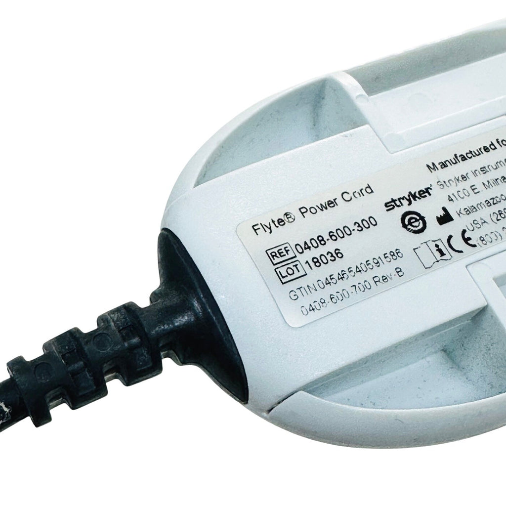 Stryker 0408-600-300 Flyte Power Cord Without Clip As Is