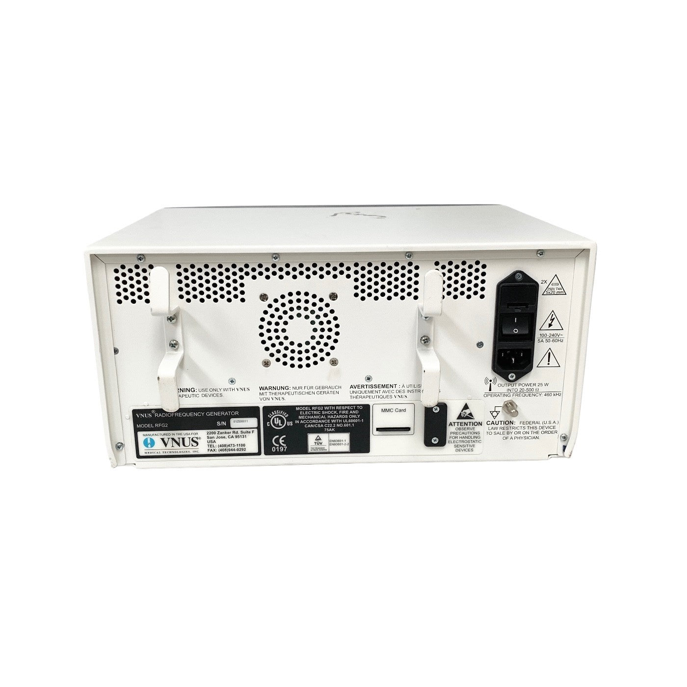 VNUS MODEL RFG2, VERSION 2.1.7 RADIOFREQUENCY GENERATOR