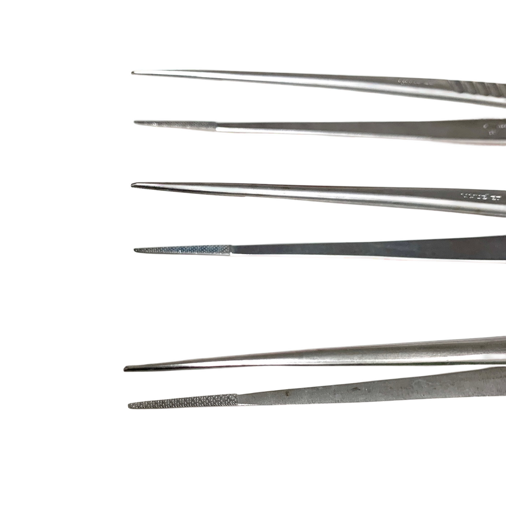 V.MUELLER CDS13280 LOT OF 3 DRESSING FORCEPS W TC INSERT 9.5"