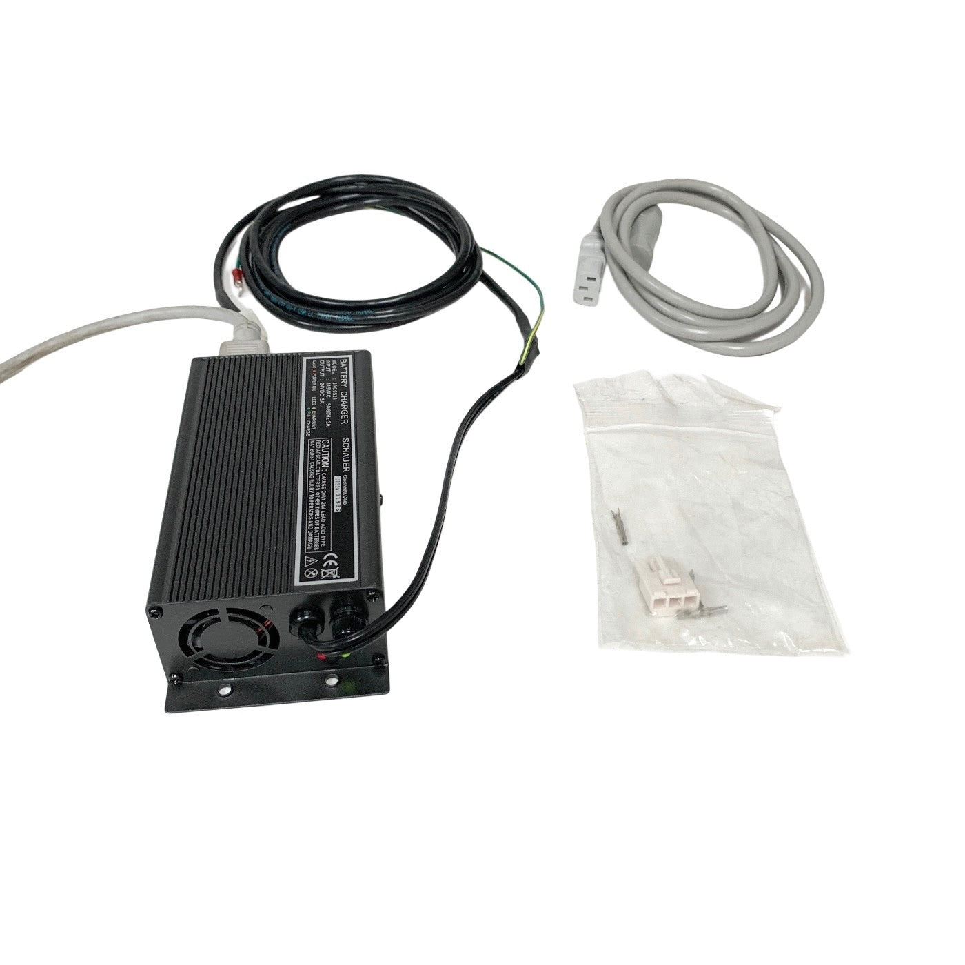 Schauer JAC0524, Battery Charger 24V 5A 24VDC Lead Acid Type Hospital Grade Cord