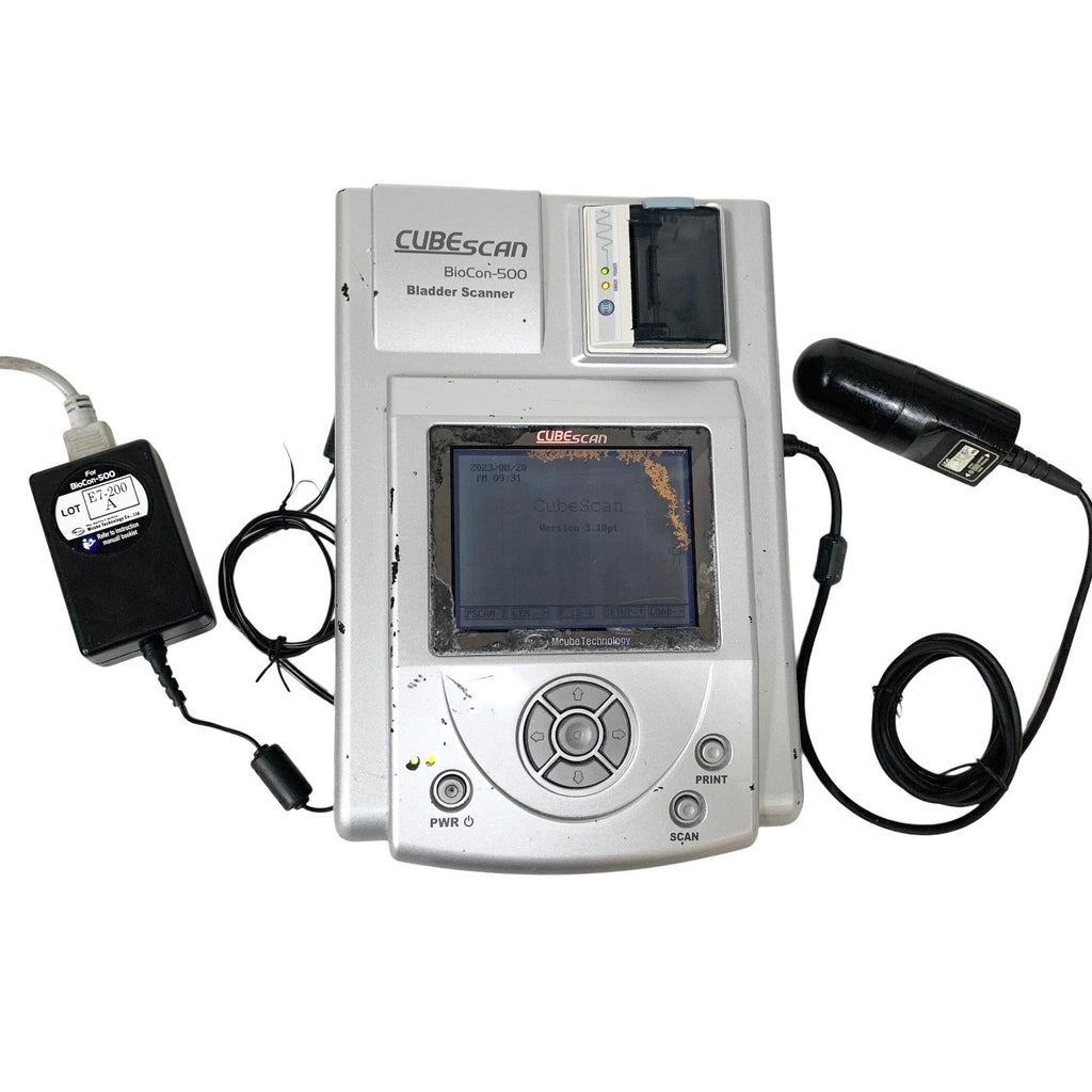 CubeScan BioCon-500 Bladder Scanner w/ Probe & Power Supply, Ultrasound AS IS
