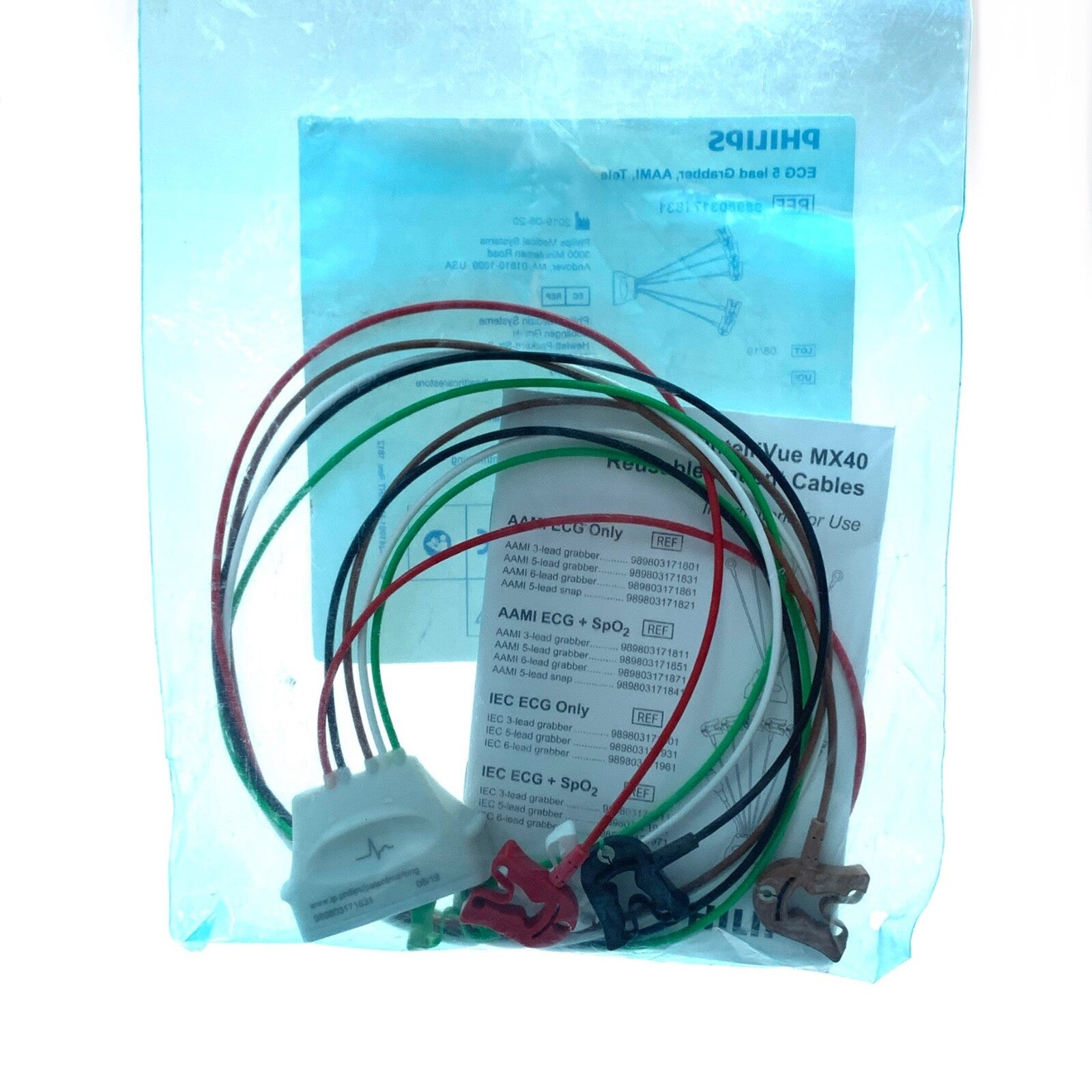 PHILIPS REF 989803171831, ECG 5 Lead Grabber, AAMI