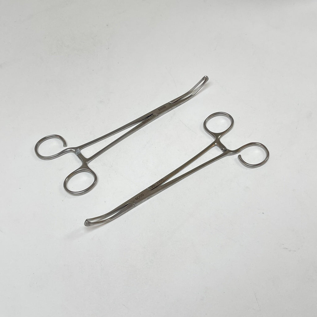 BOSS SURGICAL 95-2005 Allis Coakley Tonsil Forceps slight curve( LOT OF 2 )