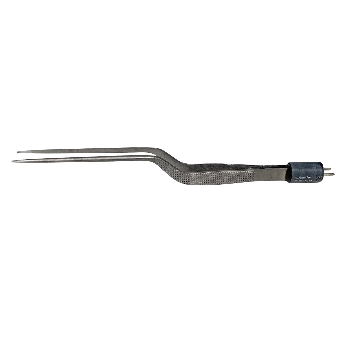 V. Mueller NL1871-010 Fox Bayonet Bipolar Forceps 1mm Tip 18.4cm 7.25" Surgical