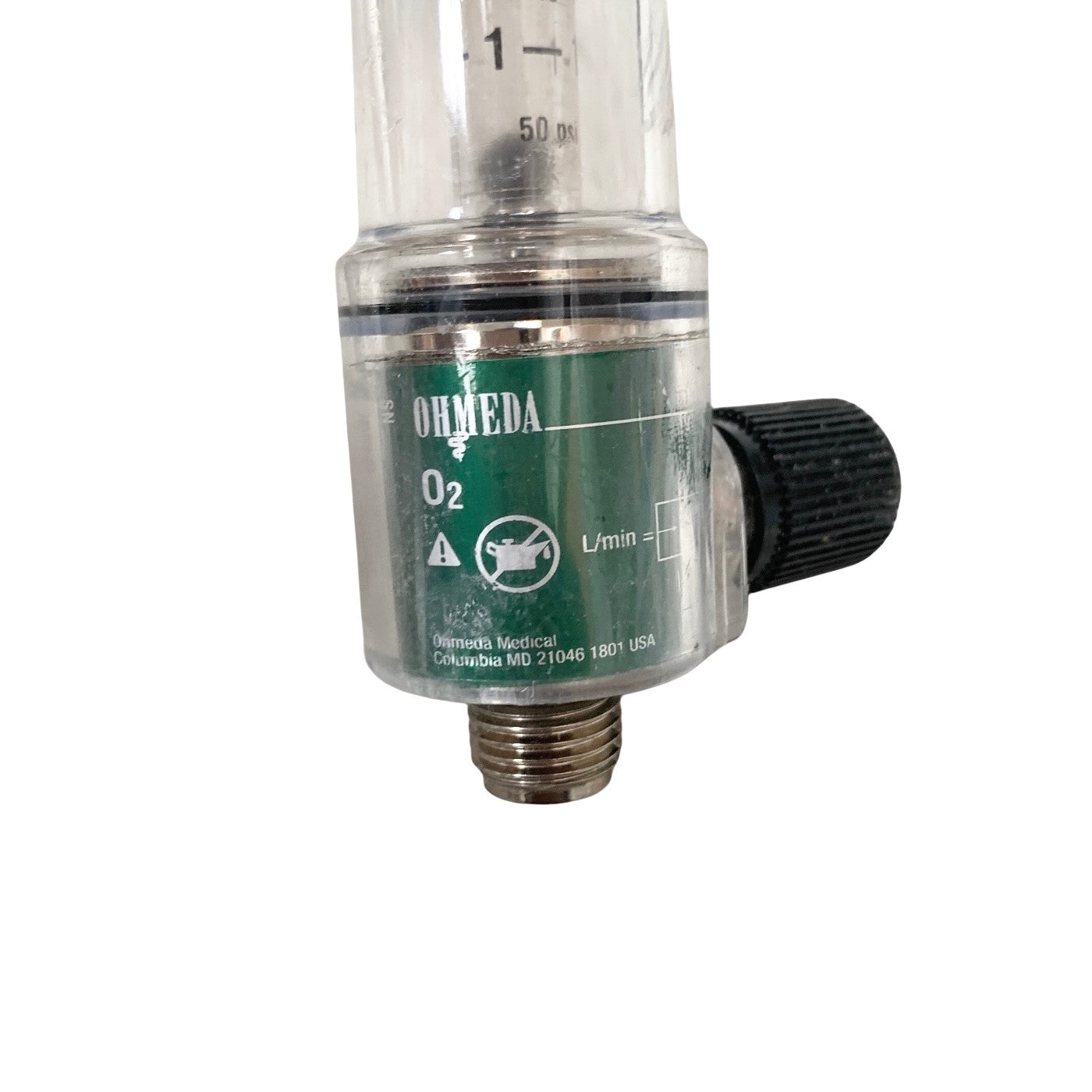 Ohmeda Oxygen Flowmeter 0-15 LPM Medical Gas Flow Meter DISS Connector