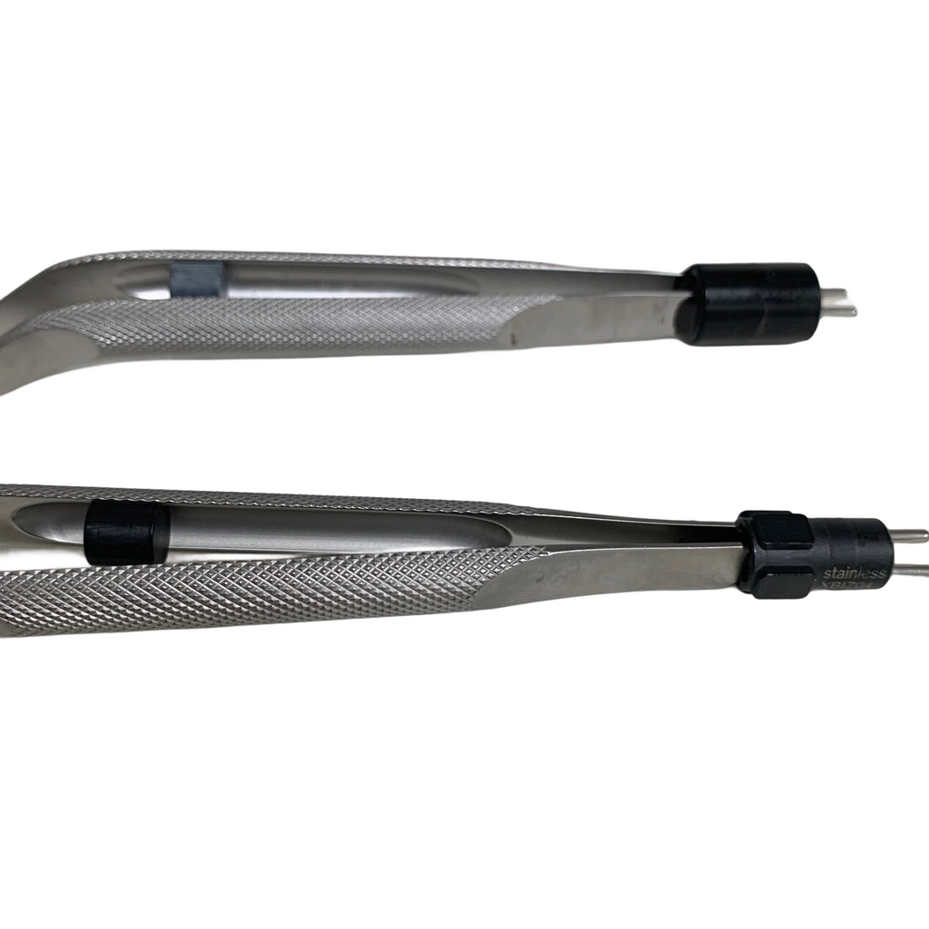 V. Mueller Rhoton Bayonet Bipolar Forceps set of 2 pieces. 8inch and 10inch