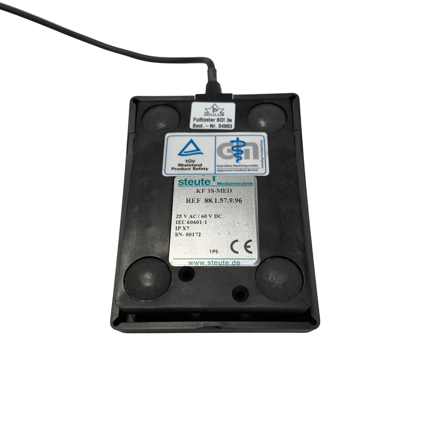 STEUTE REF 88.1.57.9.96, KF-1S-MED MEDICAL FOOTSWITCH