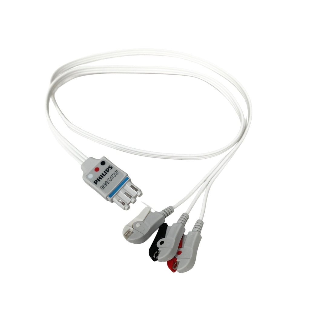 PHILIPS REF 989803173121, 3- Lead Set, Disposable, Bedside, AAMI, Single Patient