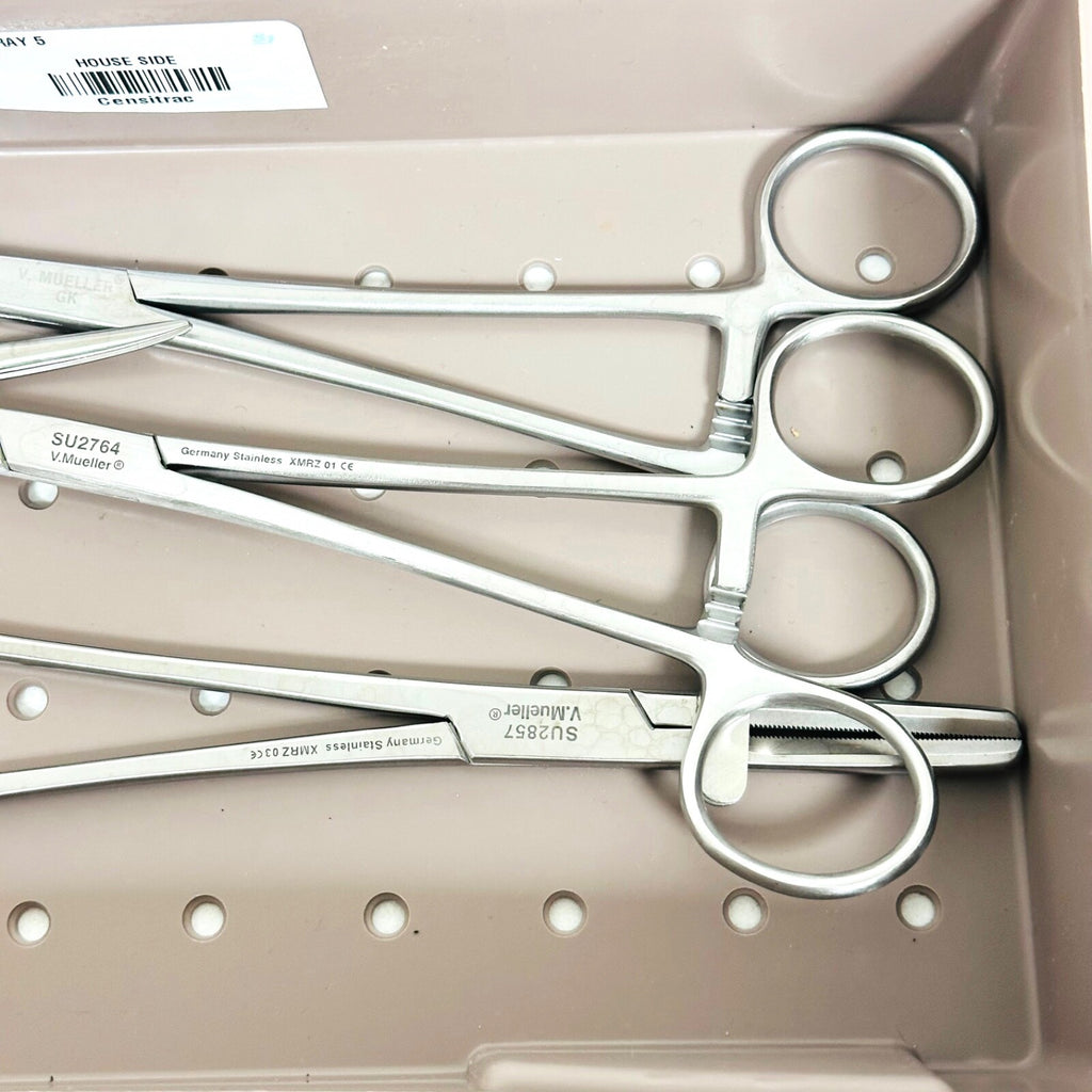 V. Mueller / Aesculap Thoracotomy Scissors W/ Tray Lot Of 6