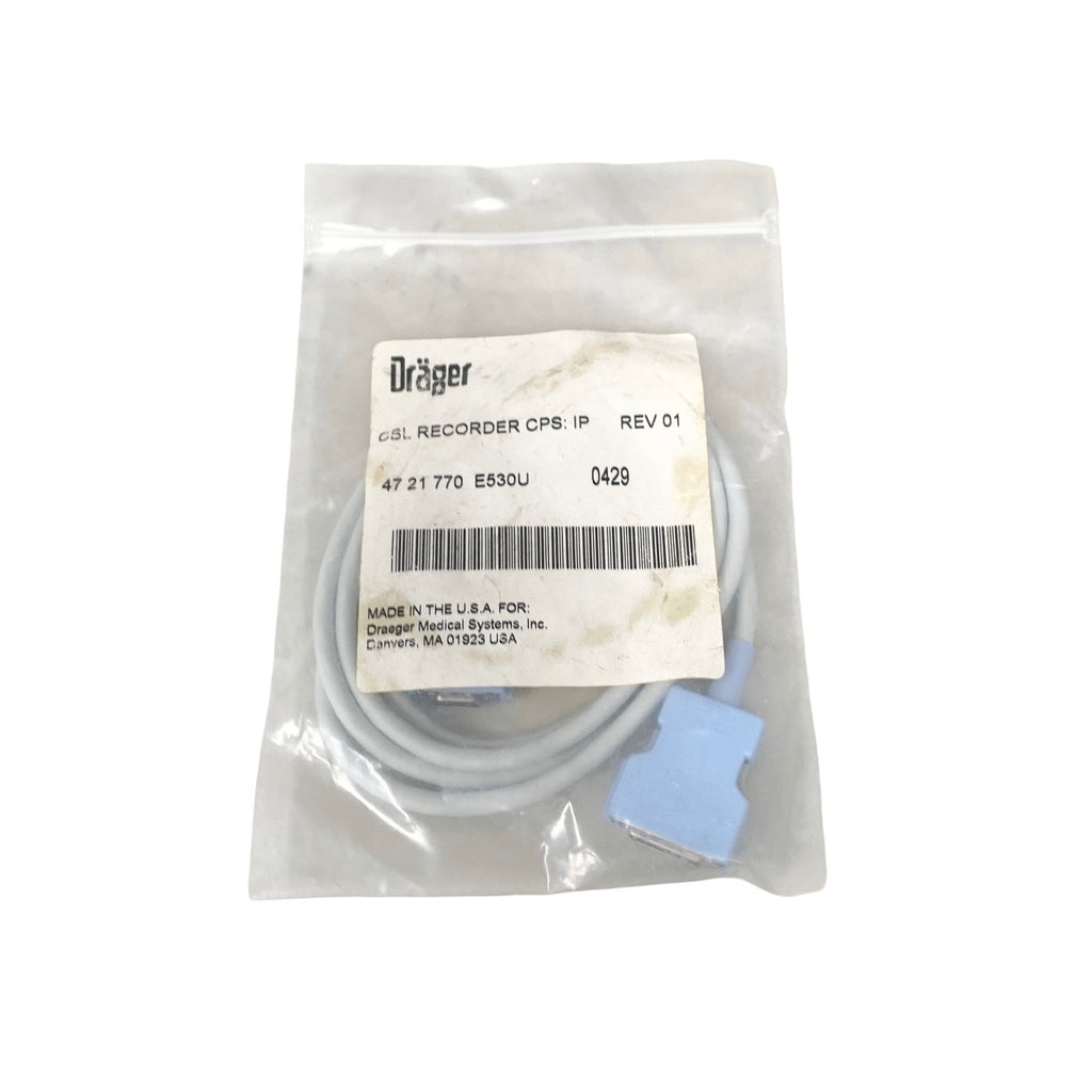 DRAGER REF 4721770, CSL Recorder CPS IP Cable Medical Monitor Lead OEM