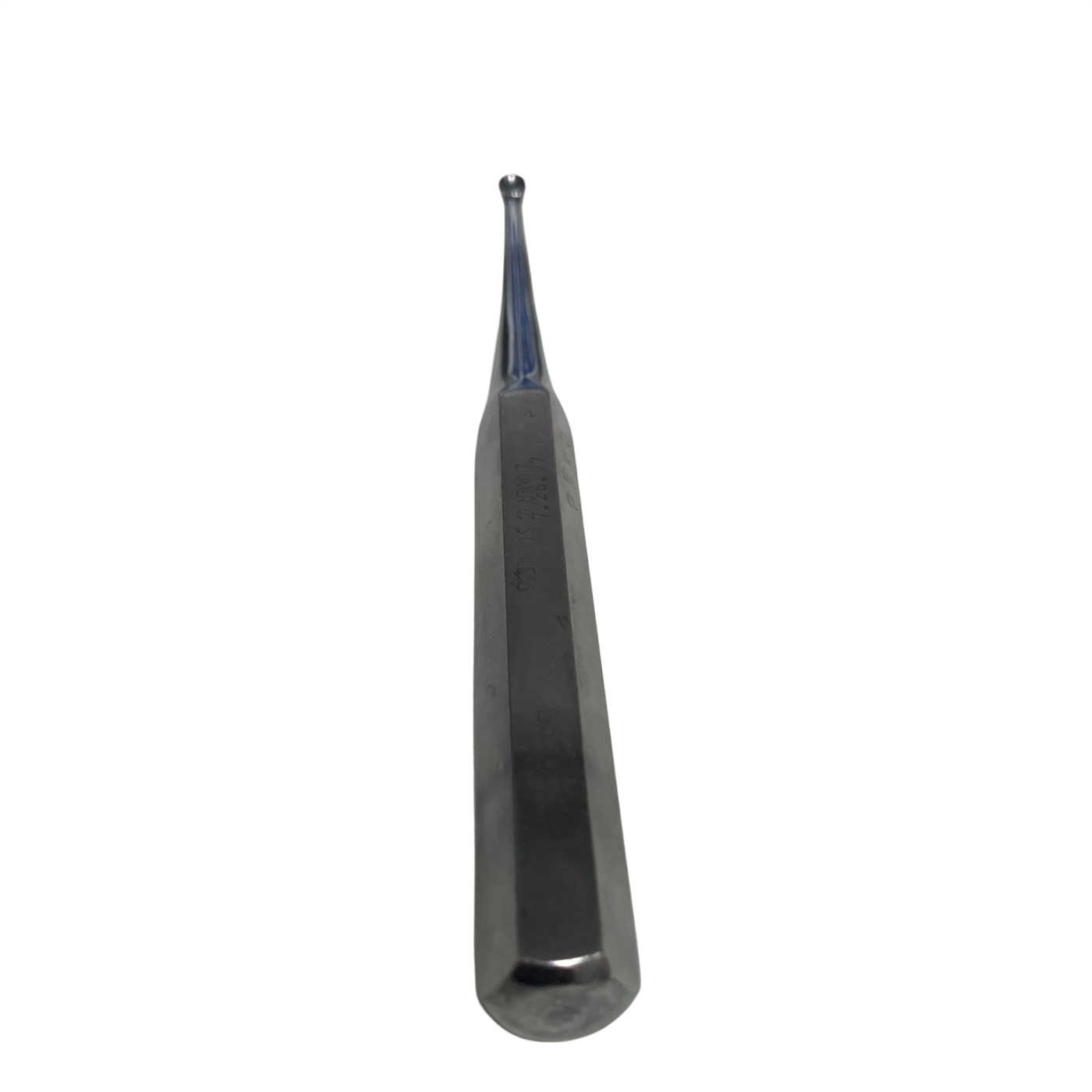 Zimmer 3670 BRUNS Oval Curette, #4 STRAIGHT, Solid Hex Handle