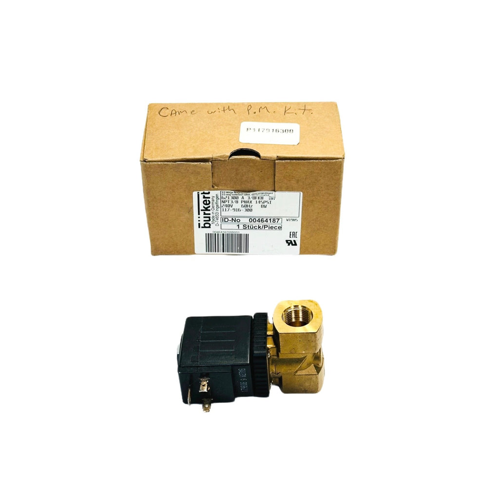BURKERT 621300 A 3/8KM BR NPT3/8 PMAX 145PSI 240V 60HZ 8W Solenoid Valve
