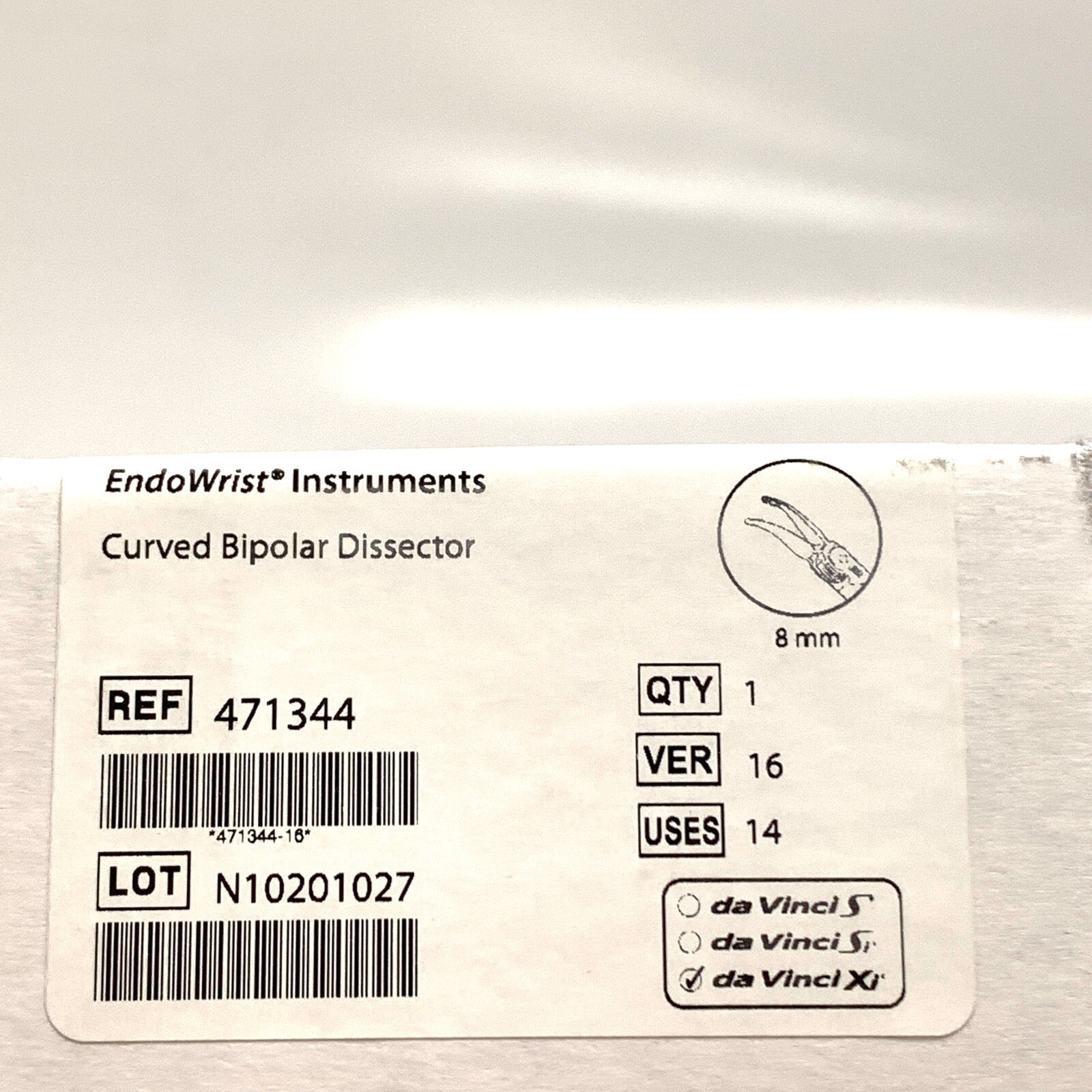 Intuitive Surgical Da Vinci Xi REF 471344 Curved Bipolar Dissector