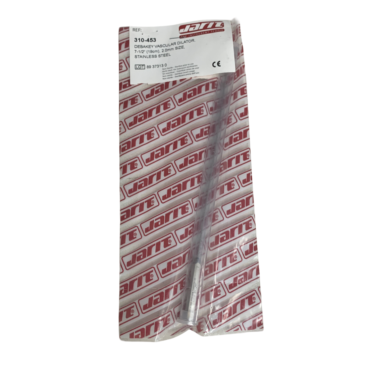 Jarit 310-453 DeBakey Vascular Dilator 7-1/2 inch 2.0 mm New Stainless Steel