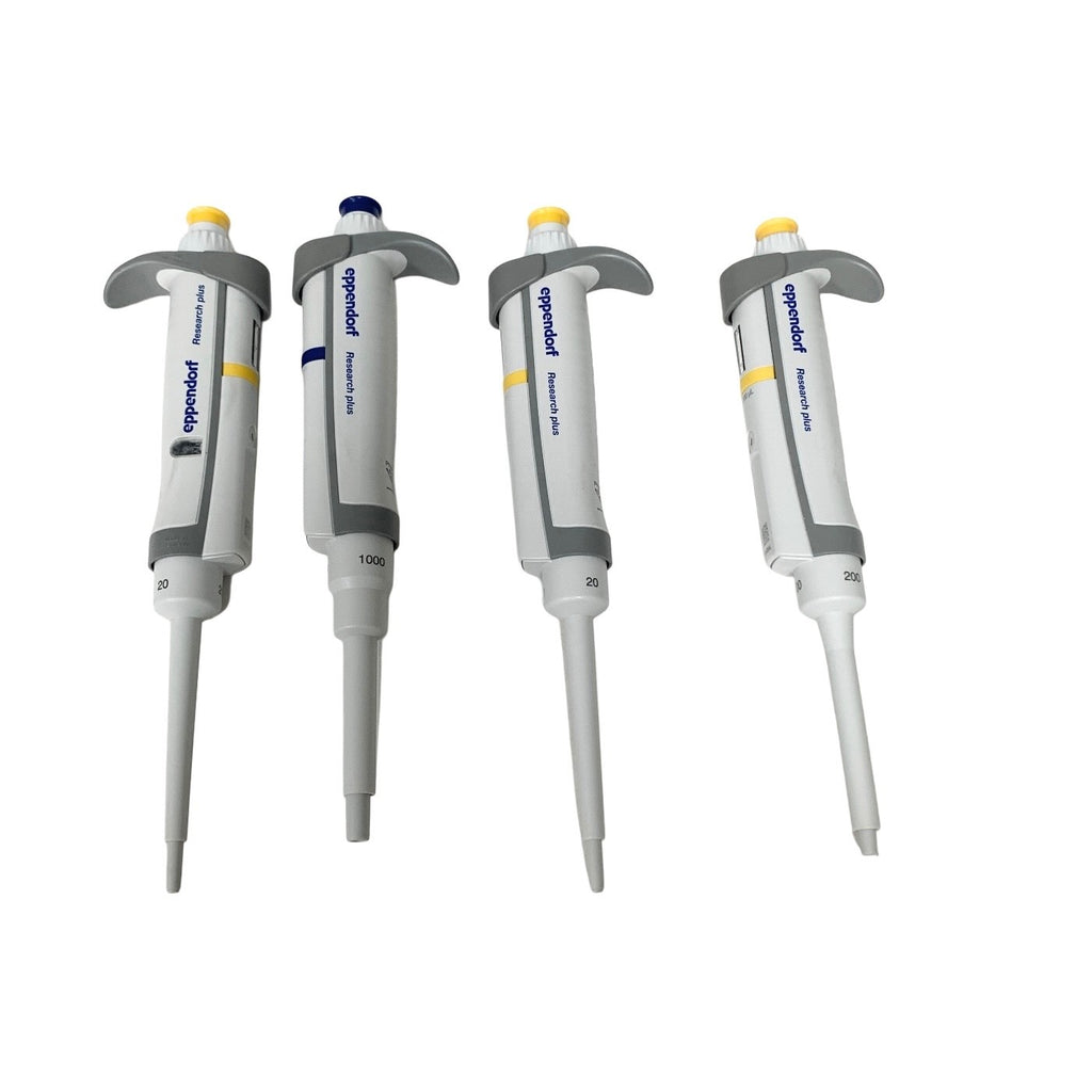 EPPENDORF Research Plus 20-200-1000 uL Single Channel 4 Pipettes w/ Stand