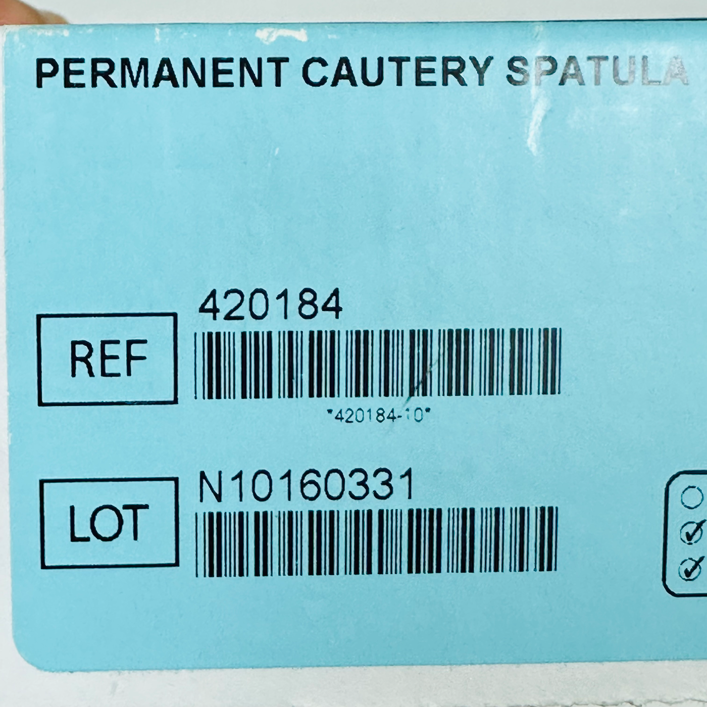 Intuitive Surgical 420184 Da Vinci PERMANENT CAUTERY SPATULA 8mm (New)