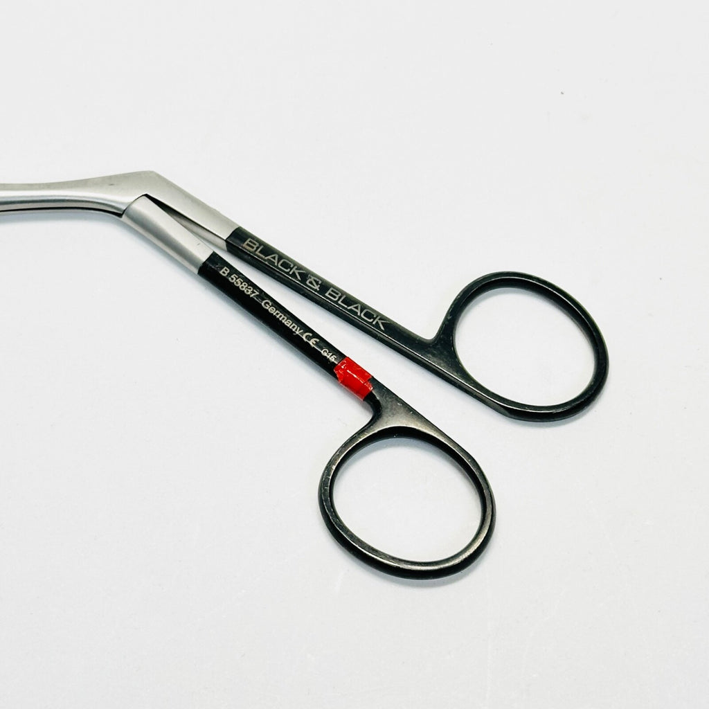 Black & Black Surgical B55837 Knight Serrated Supercut Scissors 7″ (18Cm) Angled