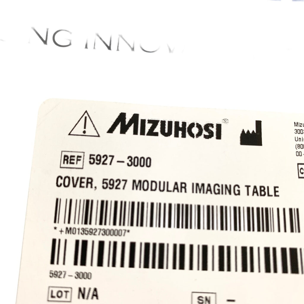 MIZUHO OSI REF 5927-3000, COVER FOR 5927 MODULAR IMAGING TABLE