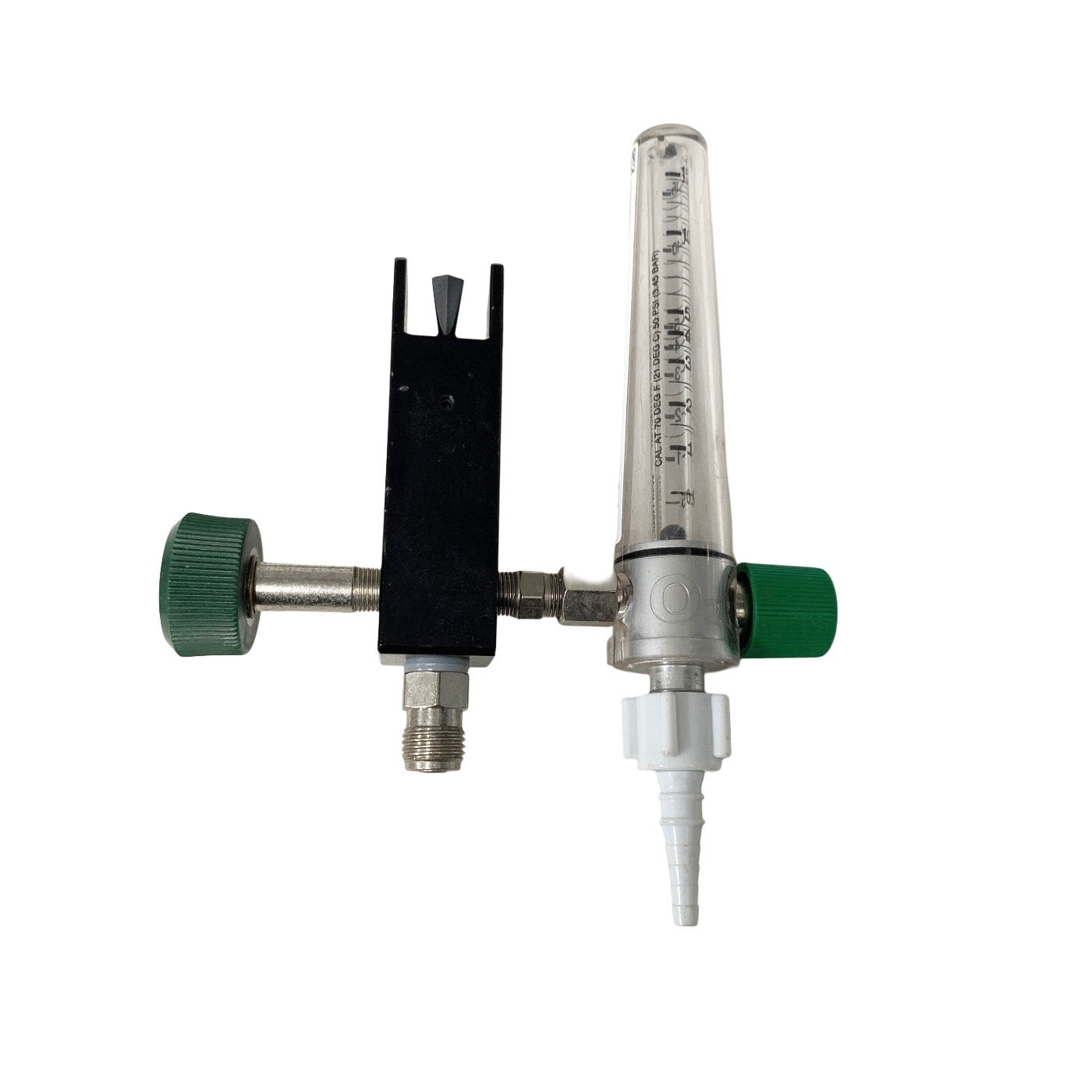 Precision Medical Model 8MFA Oxygen Flowmeter 0-15 LPM w/ NEB Block & Max Flush