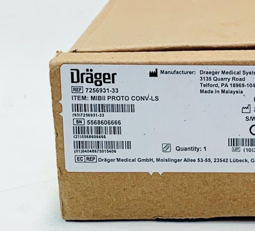 Drager REF 7256931-33, MIBII PROTO CONV-LS, DEVICE CONNECTIVITY