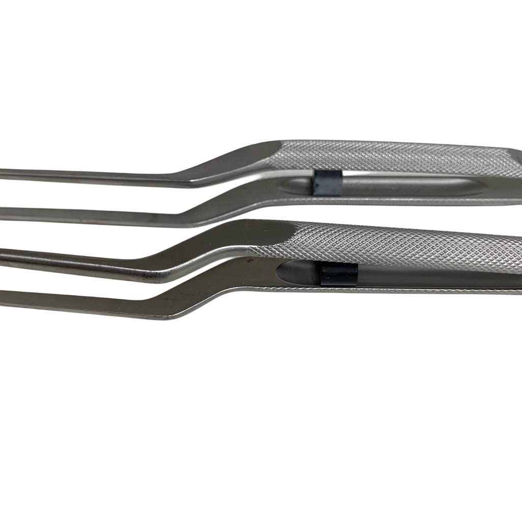 V. Mueller Rhoton Bayonet Bipolar Forceps set of 2 pieces. 8inch and 10inch