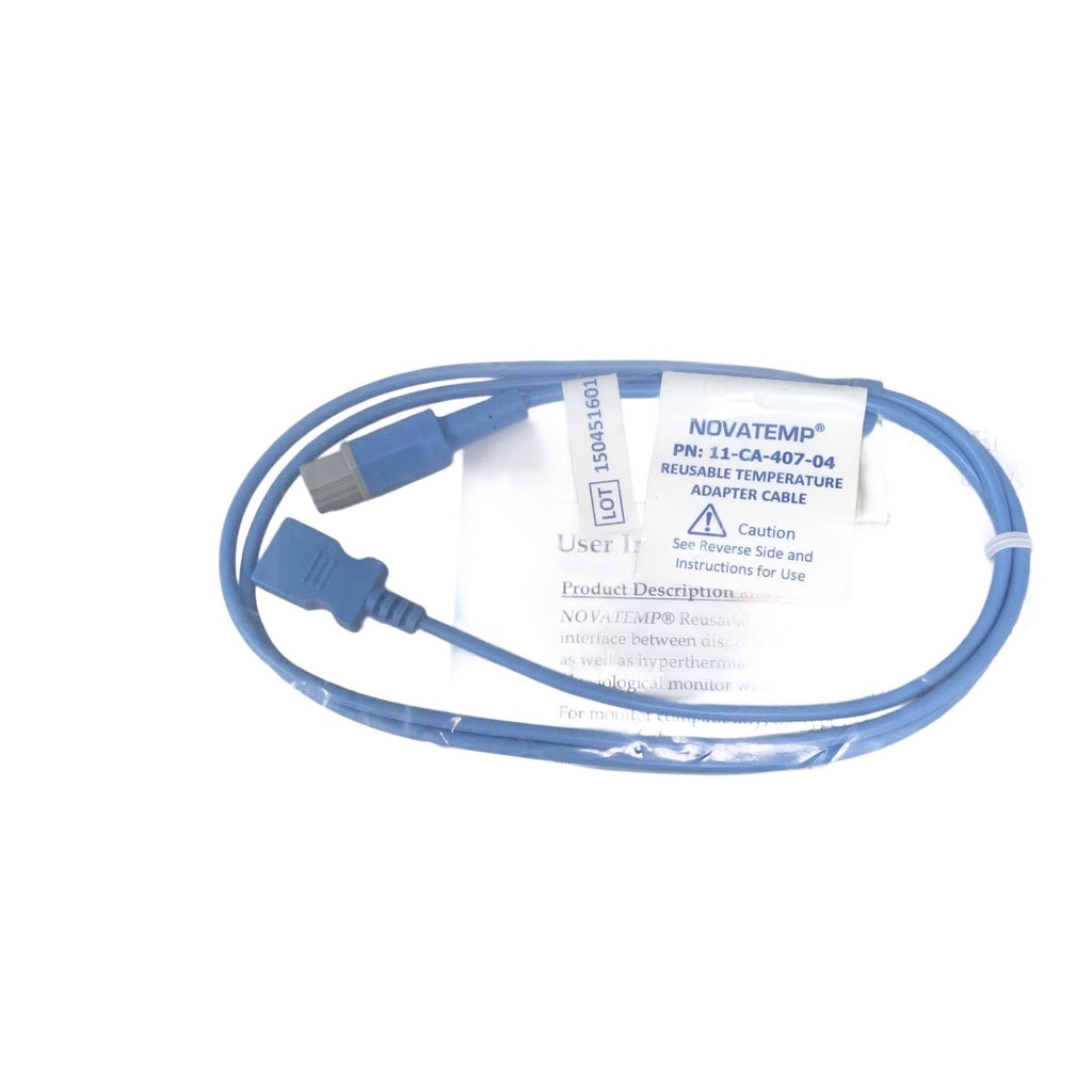 Novamed Ref 11-CA-407-04, 4 Ft (1.2m) REUSABLE TEMPERATURE ADAPTER CABLE