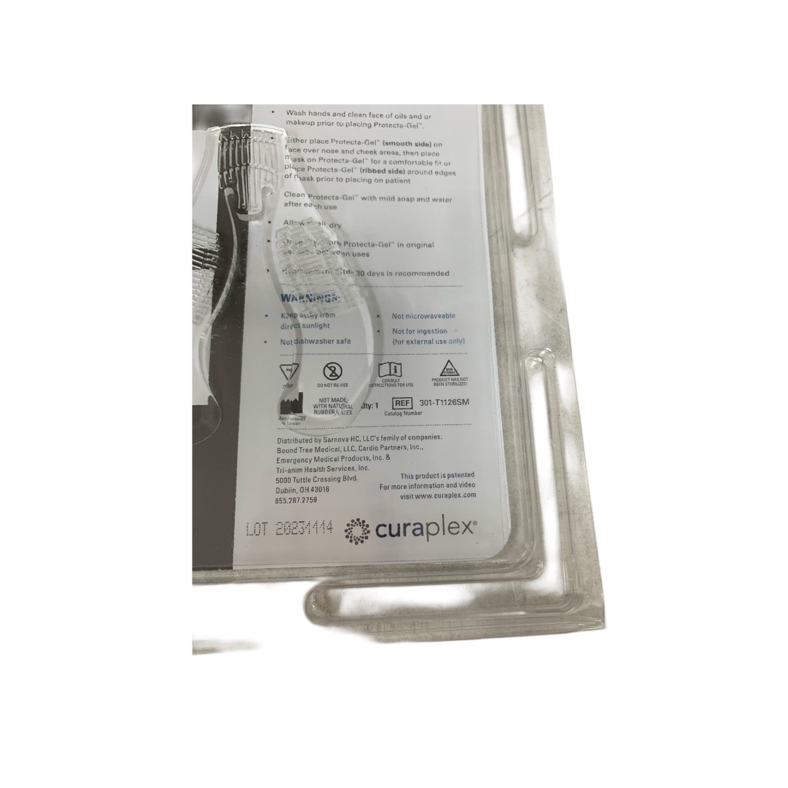SARNOVA CURAPLEX REF 301-T1126SM, SMALL PROTECTA GEL BARRIER SKIN
