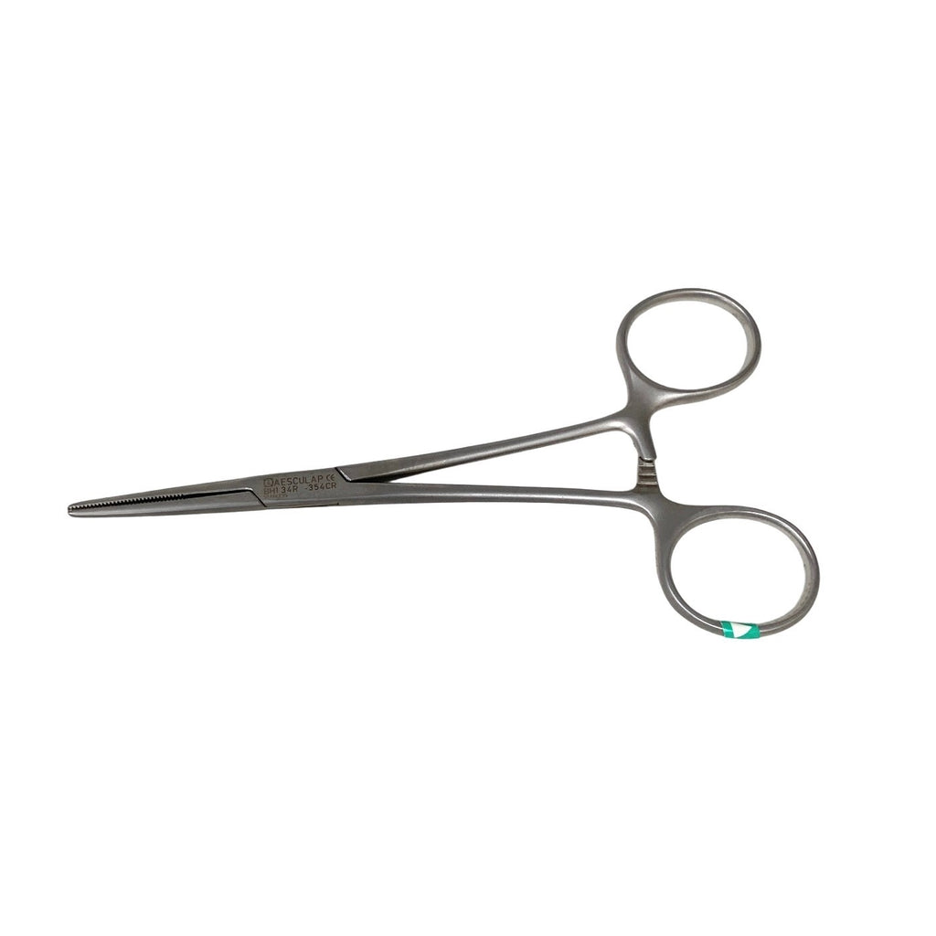 Aesculap Ref BH134R, Hemostatic Forceps, straight, 140 mm (5 1/2")