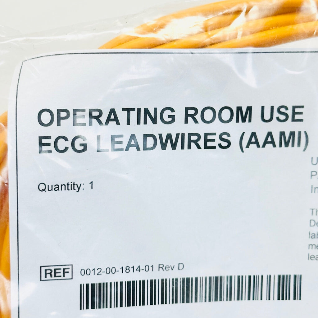 Getinge 0012-00-1814-01 5 LEAD AAMI ECG CABLE w/ 0012-00-1812-01 ecg trunk cable