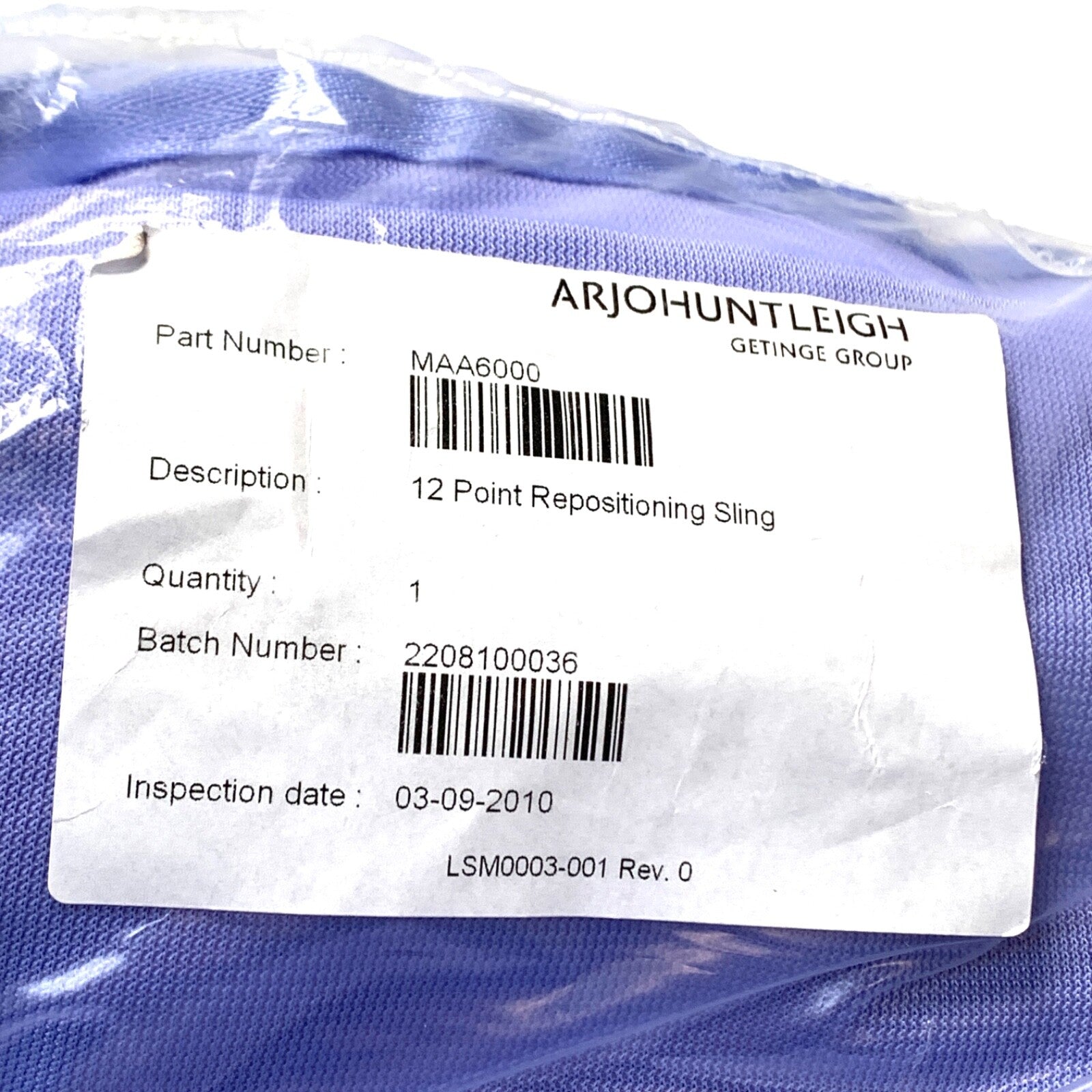ArjoHuntleigh REF MAA6000, 12 POINT REPOSITIONING SLING