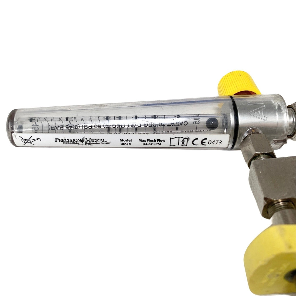 Precision Medical Model 8MFA, AIR Flowmeter, MALE MEDICAL FITTING, 44-57 LPM