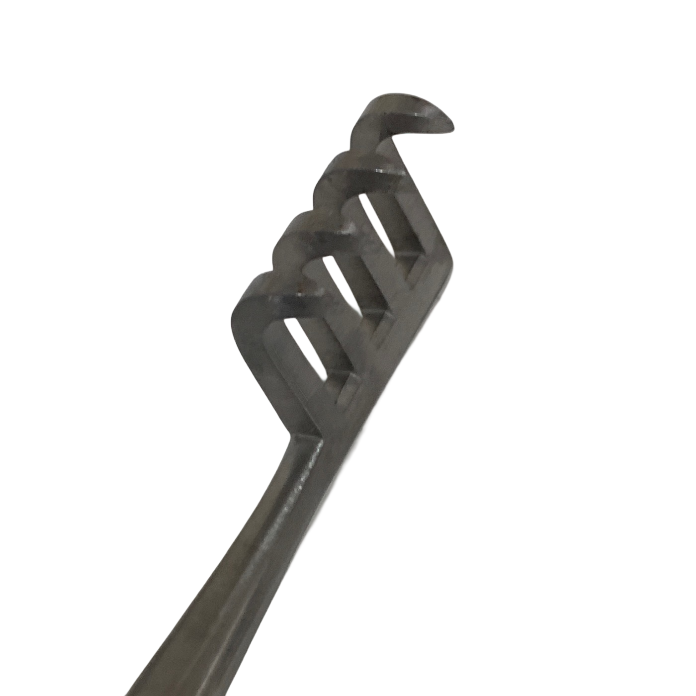 Jarit 205-210 Beckman Thyroid Retractor 12-3/8" Hinged 4x4 Sharp Prongs