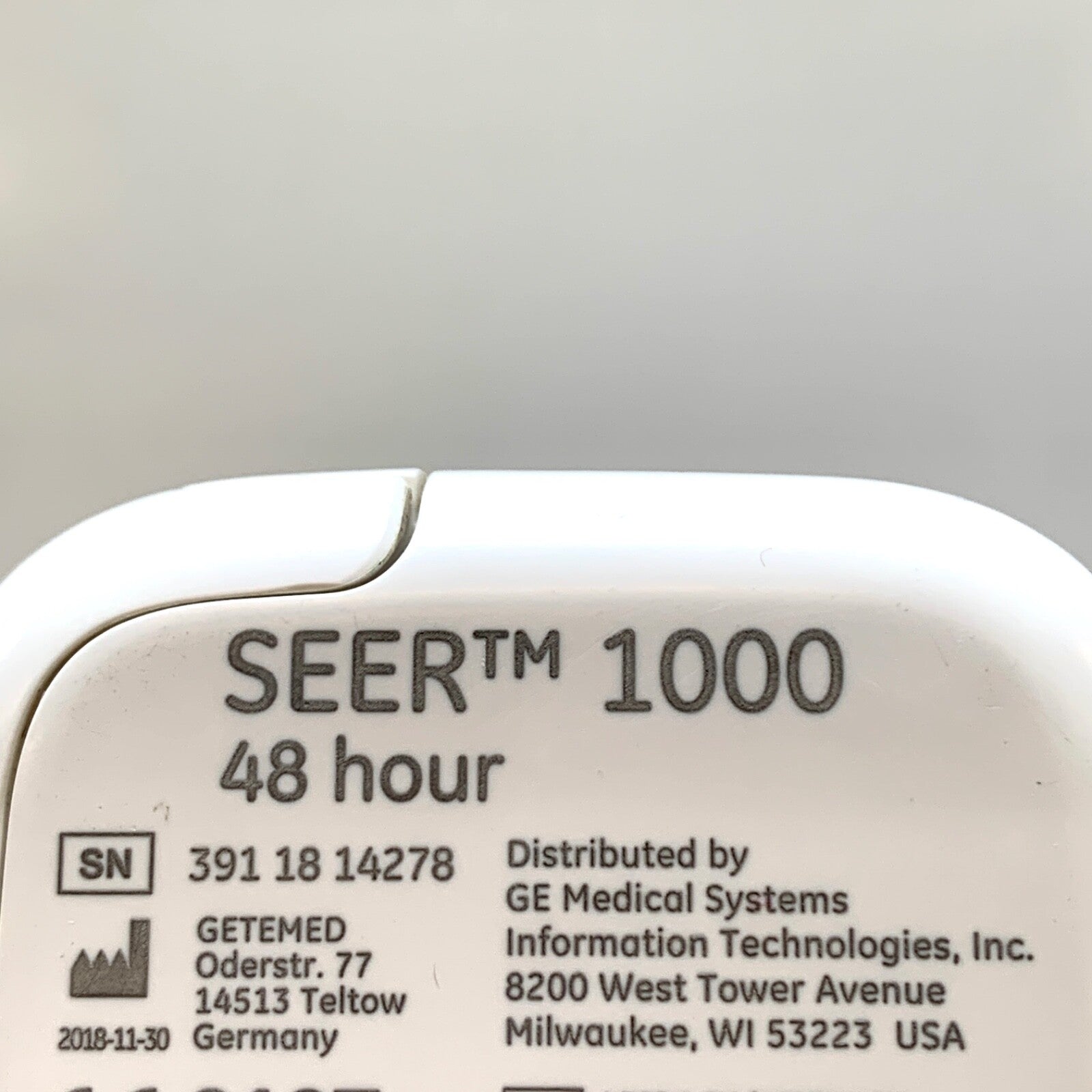 Getemed GE SEER 1000, 48 Hour MultiChannel Digital Holter Recorder w/ 7 Lead ECG