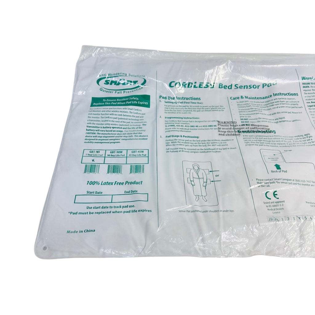 Smart GBT-WI Bed Sensor Pad CordLess 20 X 30 Inch