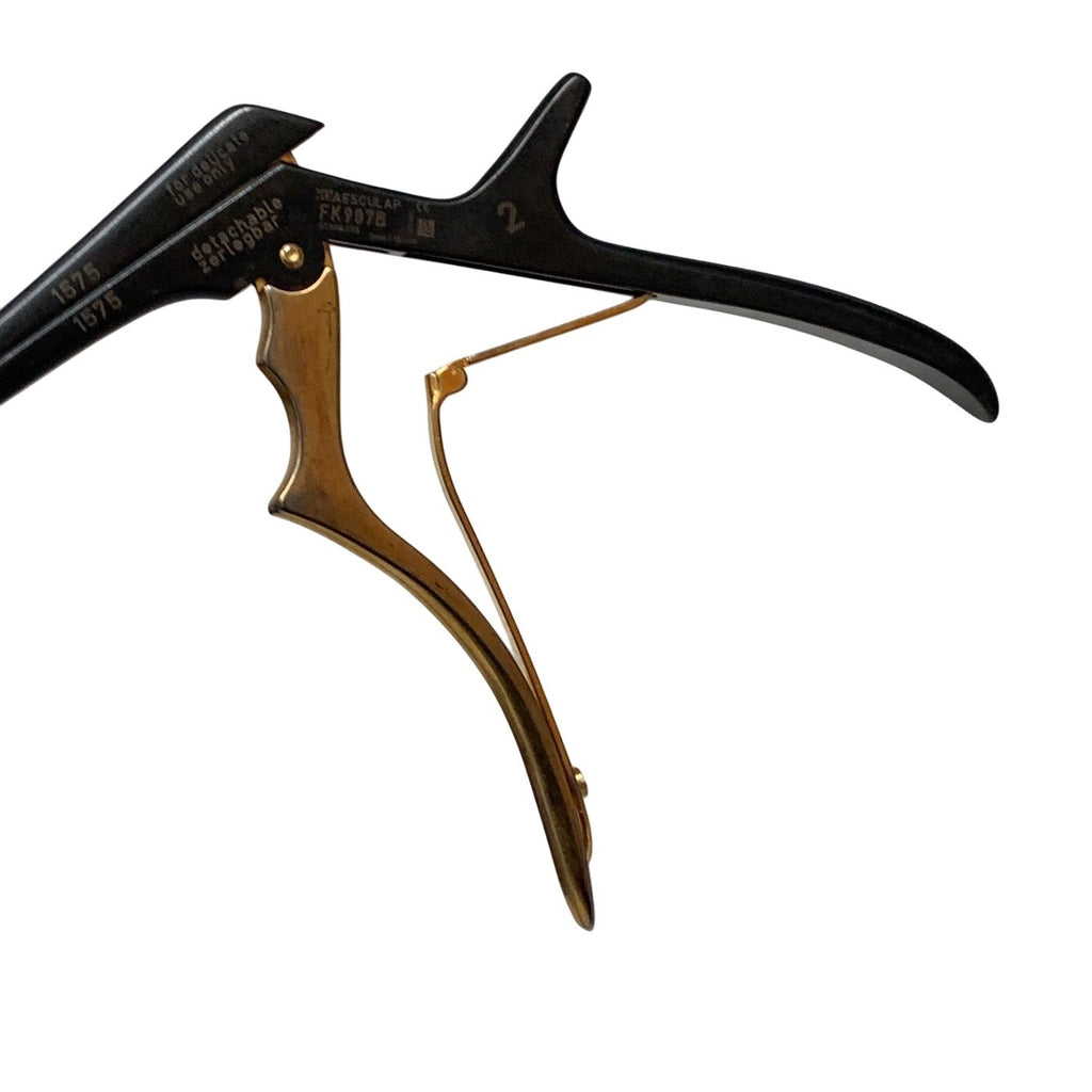 Aesculap FK907B 2mm Kerrison Bone Punch 130 Up Noir Thin Footplate 180mm Rongeur