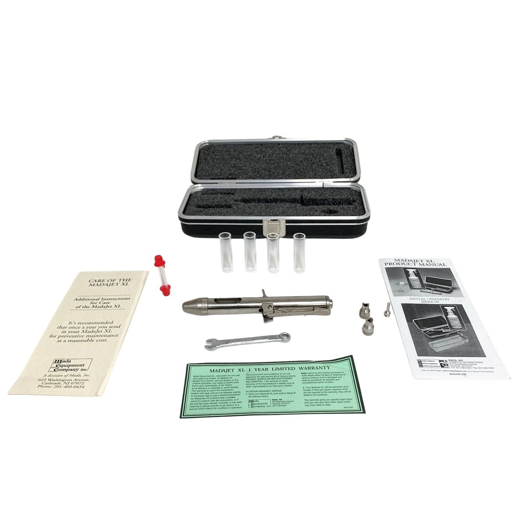MADA MEDICAL REF MADAJET XL, DENTAL INJECTOR w/ ACCESORIES & CASE