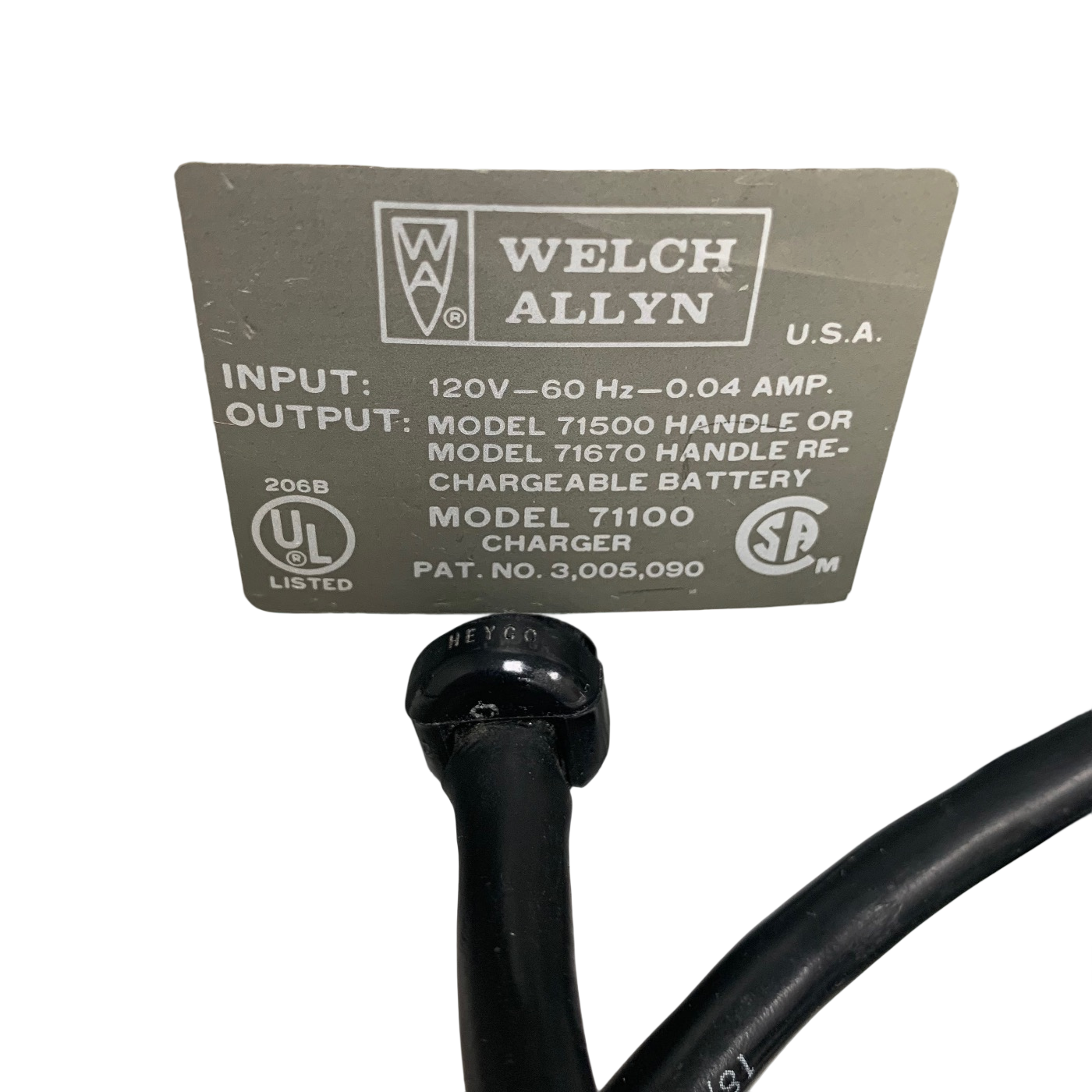 Welch Allyn 71100 charger