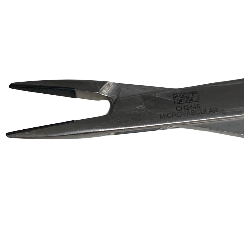 V.Mueller® CH2446 MIS Microvascular Needle Holder, Tungsten Carbide Tips, 10-1/4
