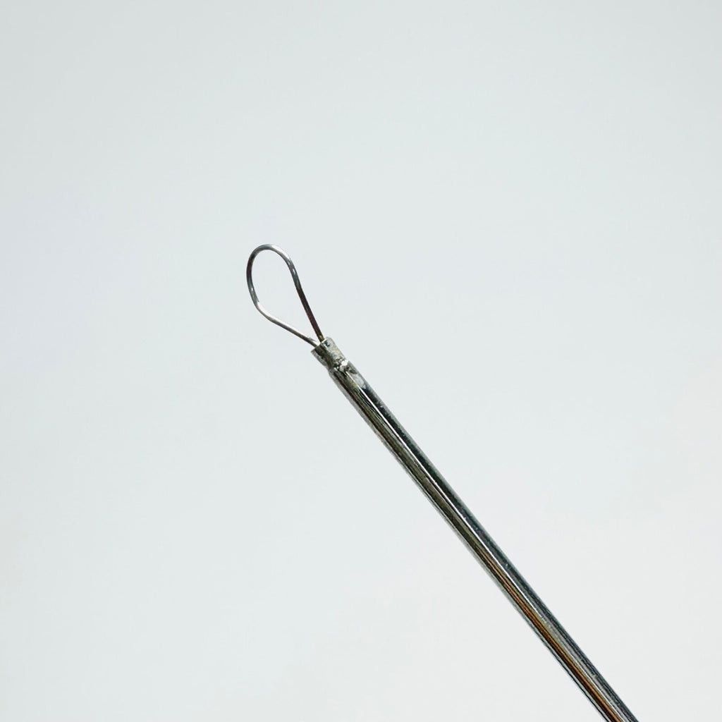 V. MUELLER AU5610 Ear Billeau Curette Loop, Round Knurled Handle Small Tip 7 In.