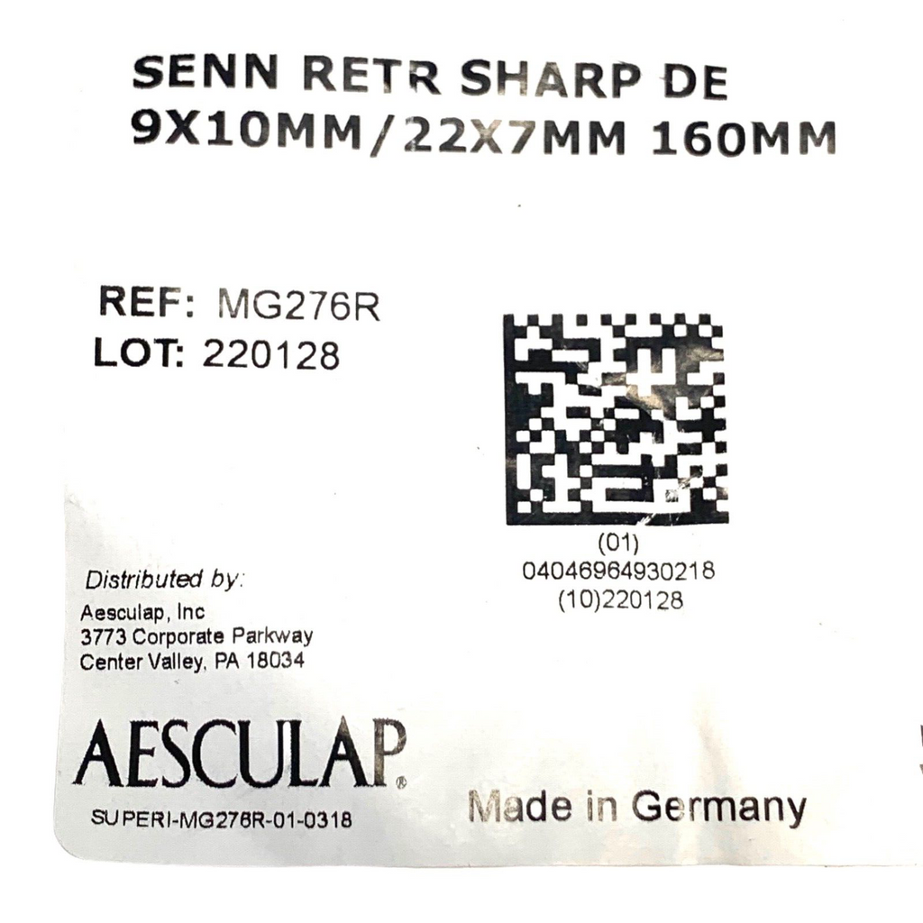 Aesculap REF MG276R, RETRACTOR, SENN ROUND TAPERED HANDLE SHARP