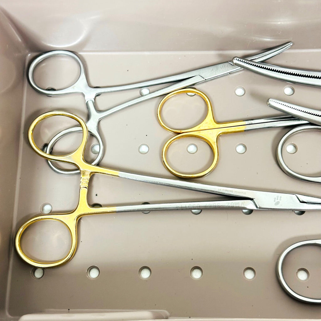 V. Mueller / Aesculap Thoracotomy Scissors W/ Tray Lot Of 6