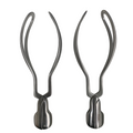 AESCULAP ET245R LOT OF 2 Simpson Obstetrical Forceps Fenestrated Jaws Gynecology