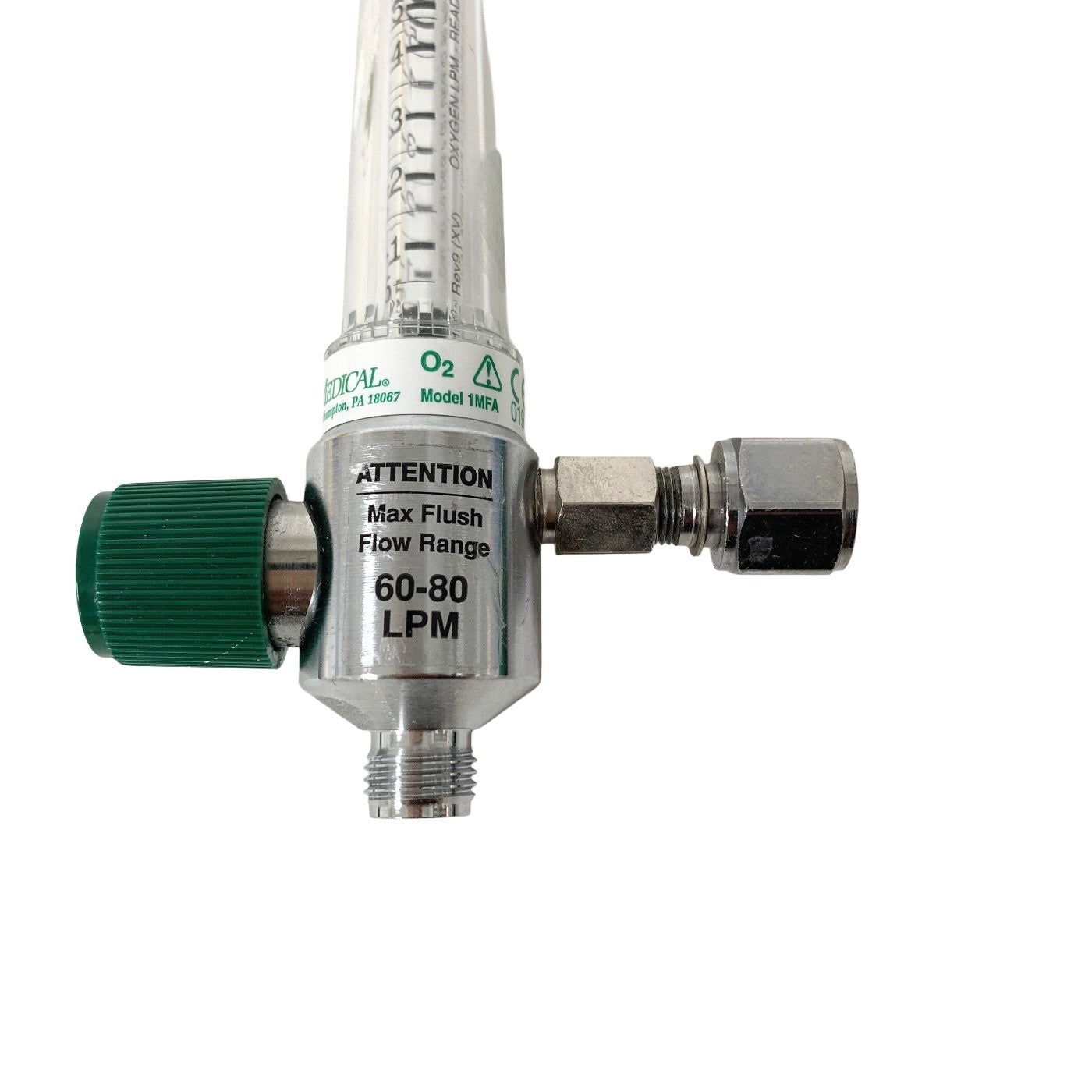 PRECISION MEDICAL REF PM5900, Oxygen Monitor 60-80 LPM Flow Meter & O2 Sensor
