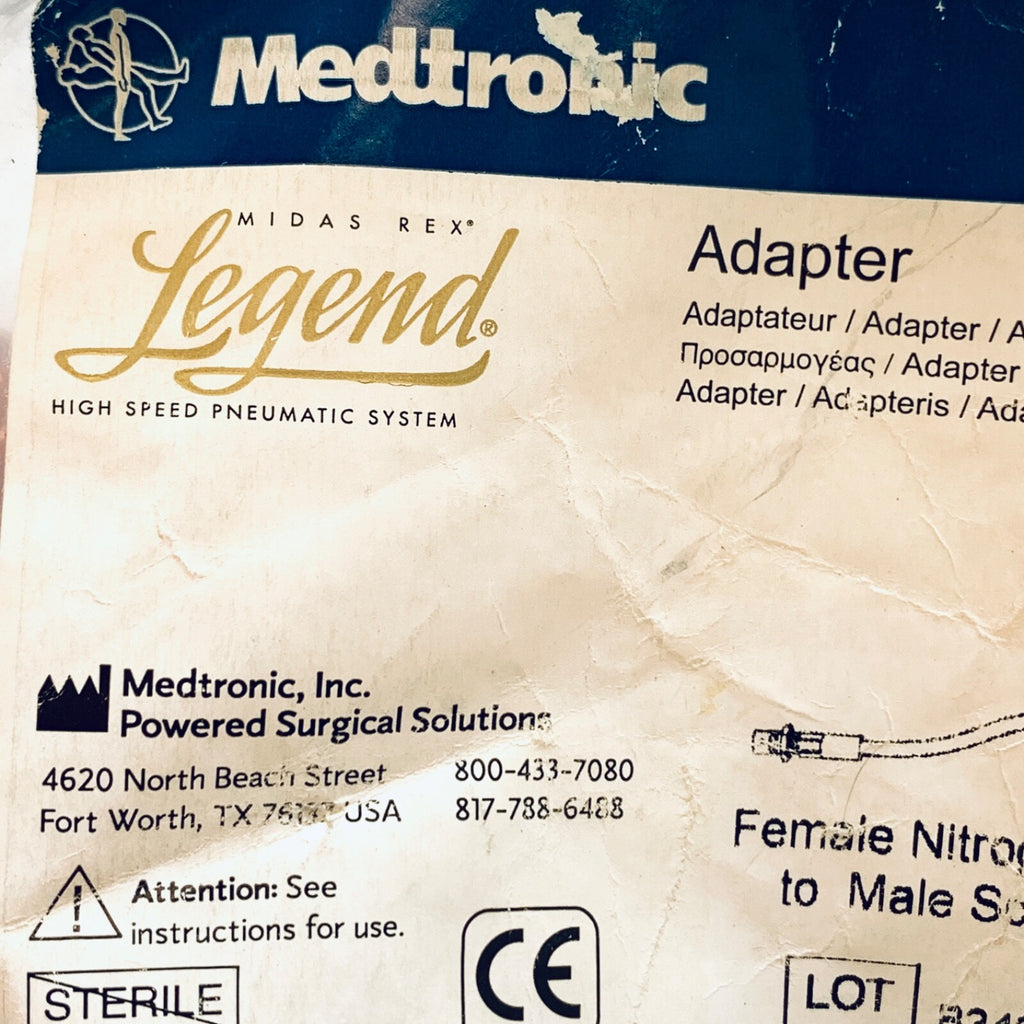 Medtronic REF PC110, Midas Rex Legend Female Nitrogen DISS to Male Adapter