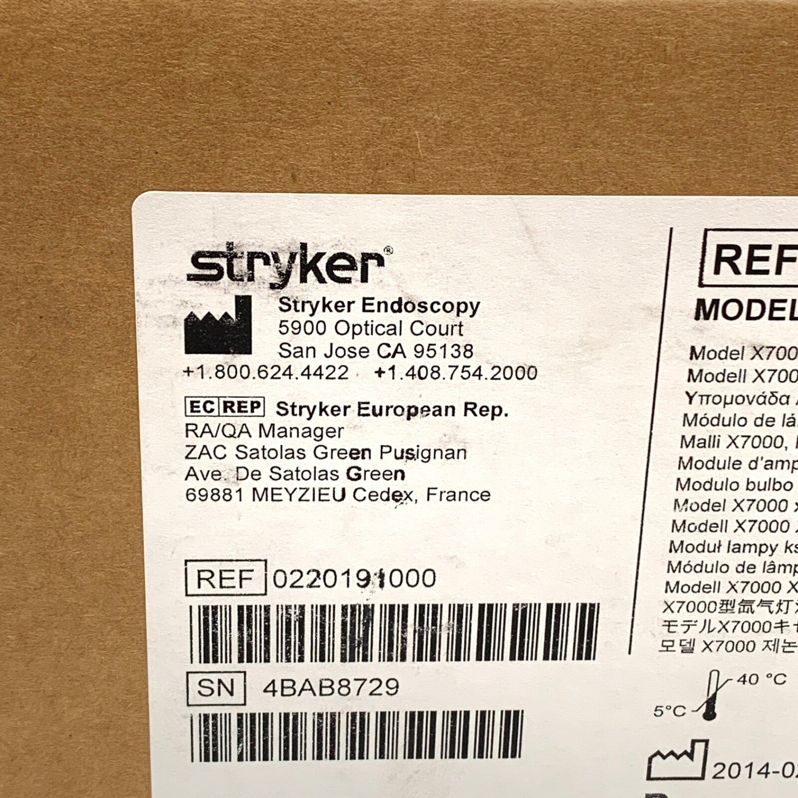 Stryker REF 220-191-000, Model X7000 Xenon Bulb Module