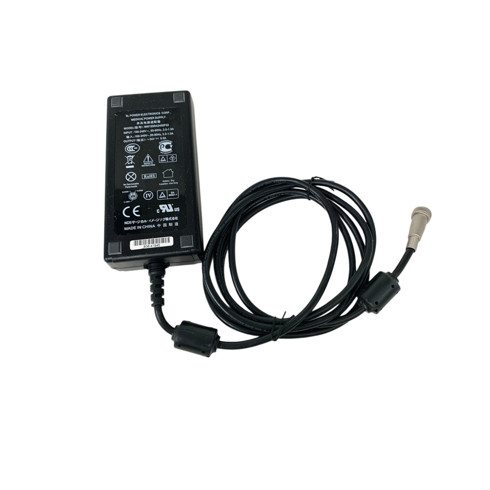 NDS REF 30B0036, 24V 5.0A MEDICAL POWER SUPPLY