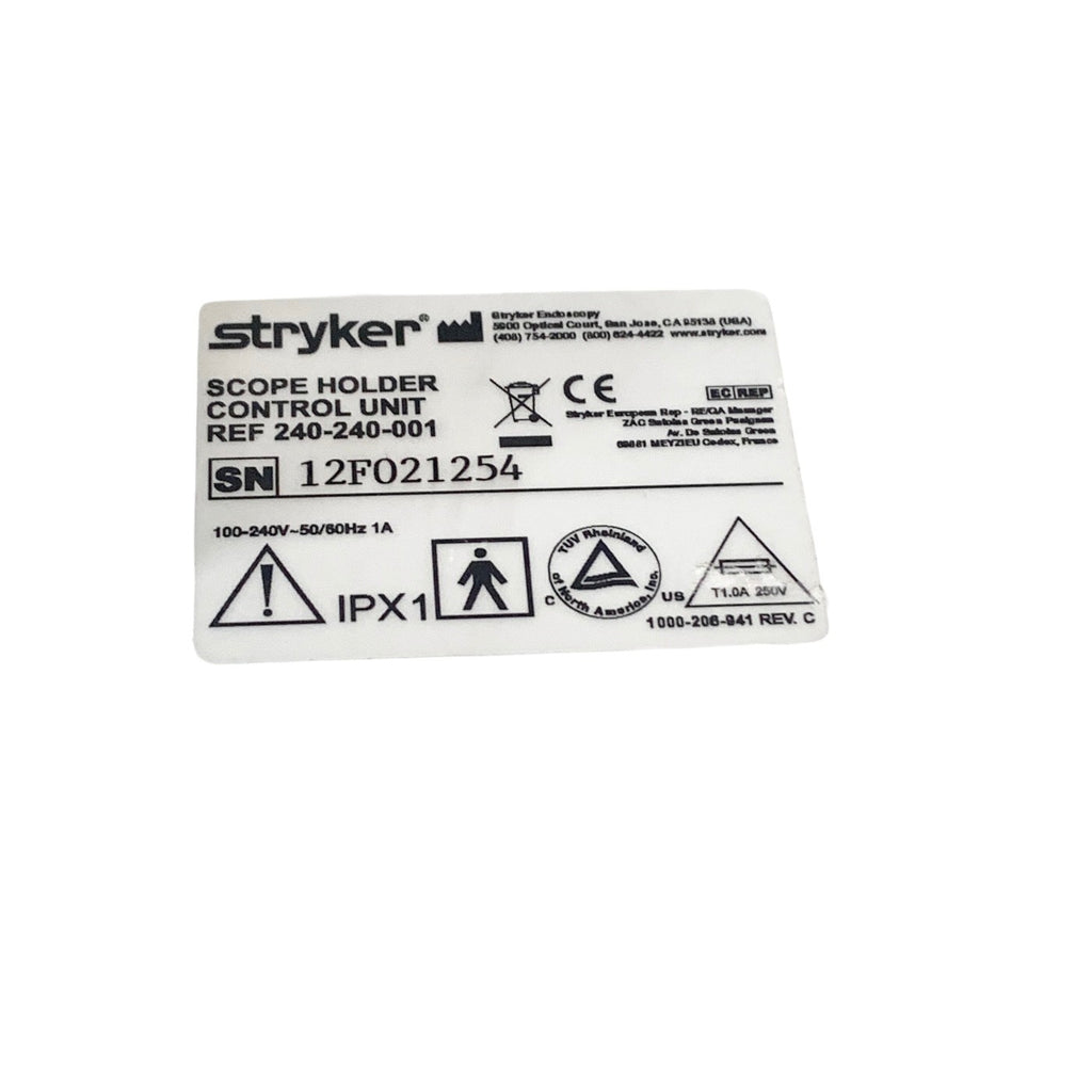 STRYKER REF 240-240-001, SCOPE HOLDER CONTROL UNIT