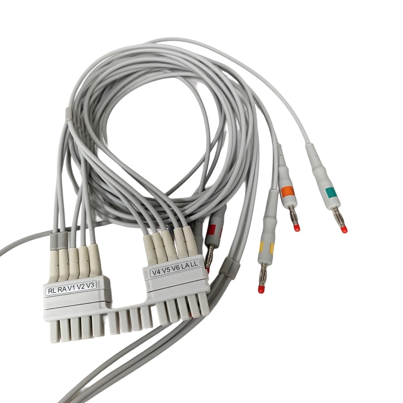 Cables & Sensors LMT10-LB0 10 Lead EKG Leadwire Mortara Compatible AHA 4mm Banan