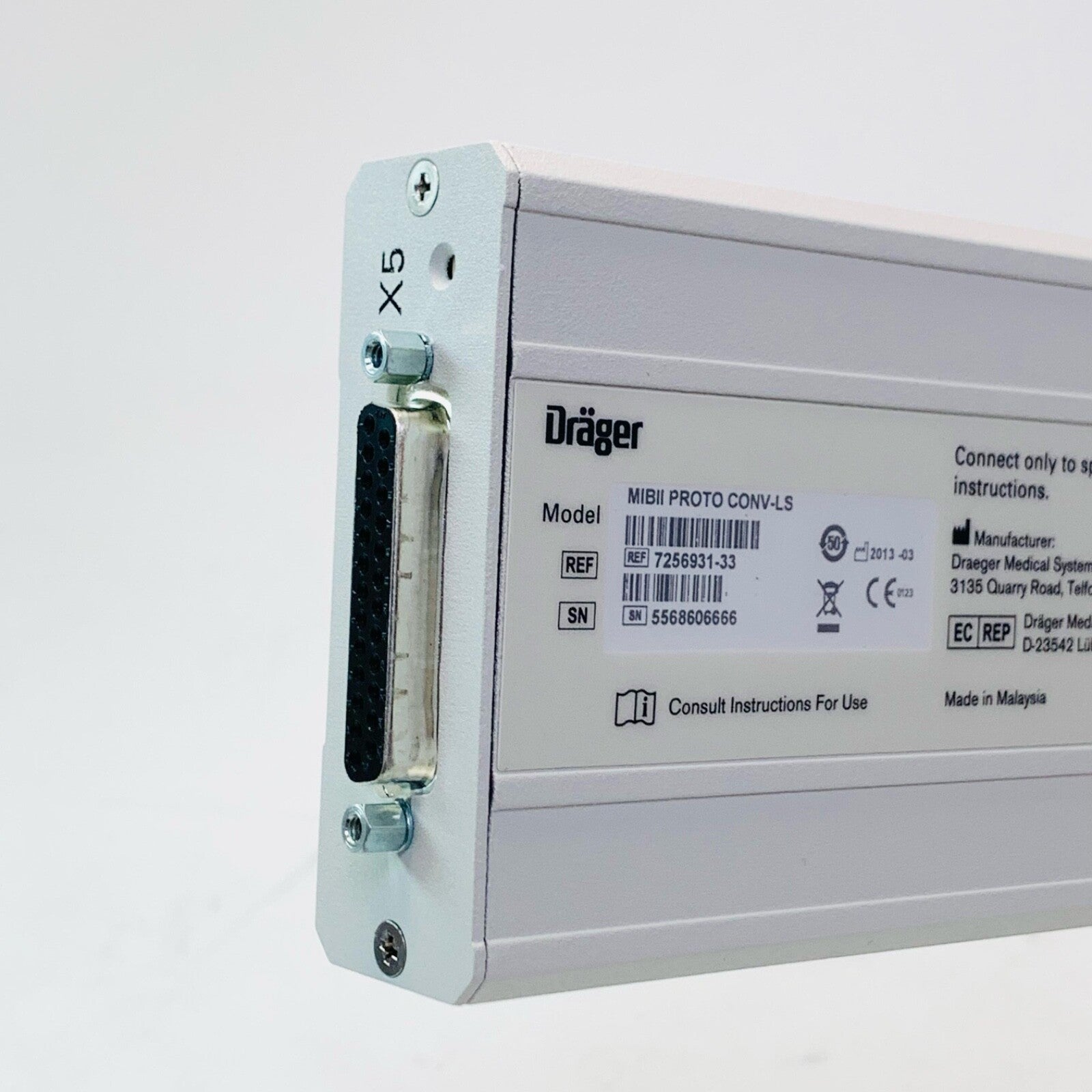 Drager REF 7256931-33, MIBII PROTO CONV-LS, DEVICE CONNECTIVITY